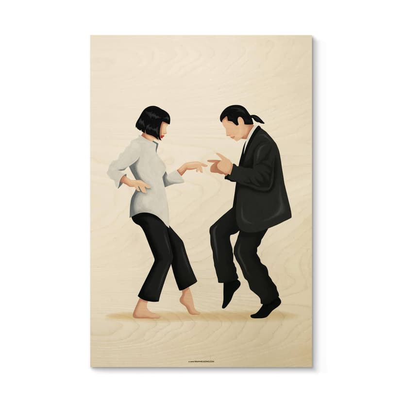 Plakat drewniany Tohmé - Pulp Fiction