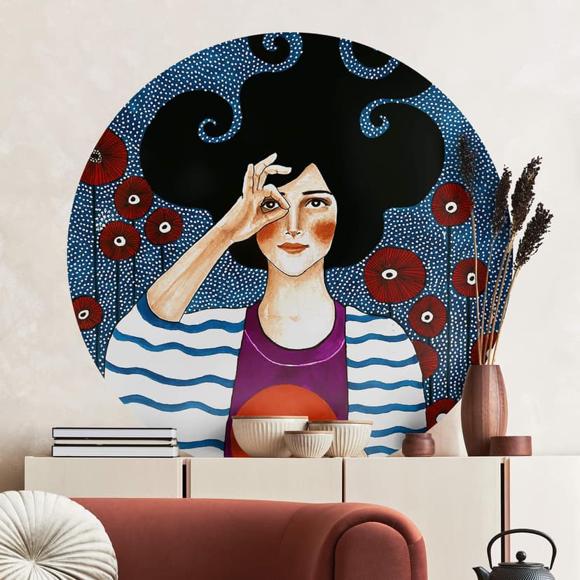 Naklejka na ścianę portret - Chwila pocieszenia - Hülya