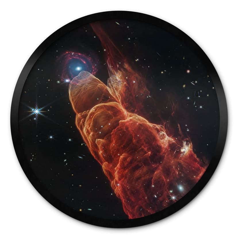 Plakat James Webb Telescope - Cosmic Hurricane Herbig Haro 49/50 - Okrągły