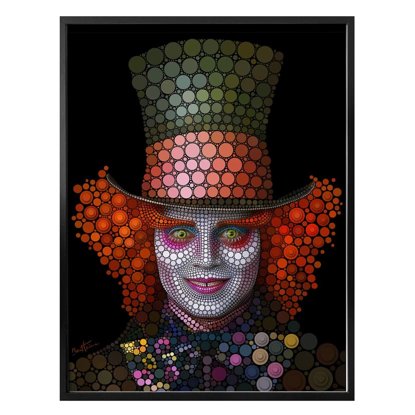 Plakat Ben Heine - Circlism: Johnny Depp jako Kapelusznik