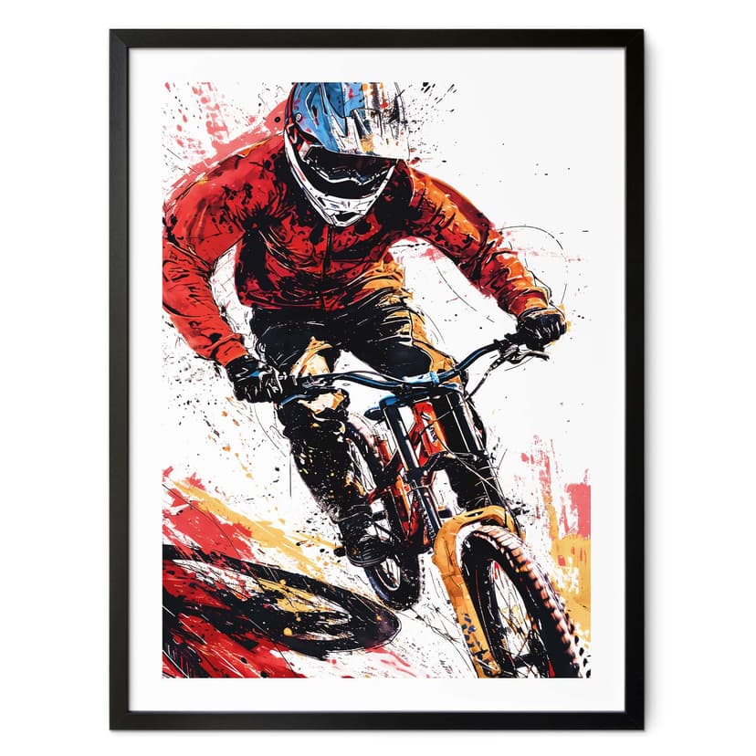 Dynamiczny plakat rowerzysty górskiego - Jaszke
