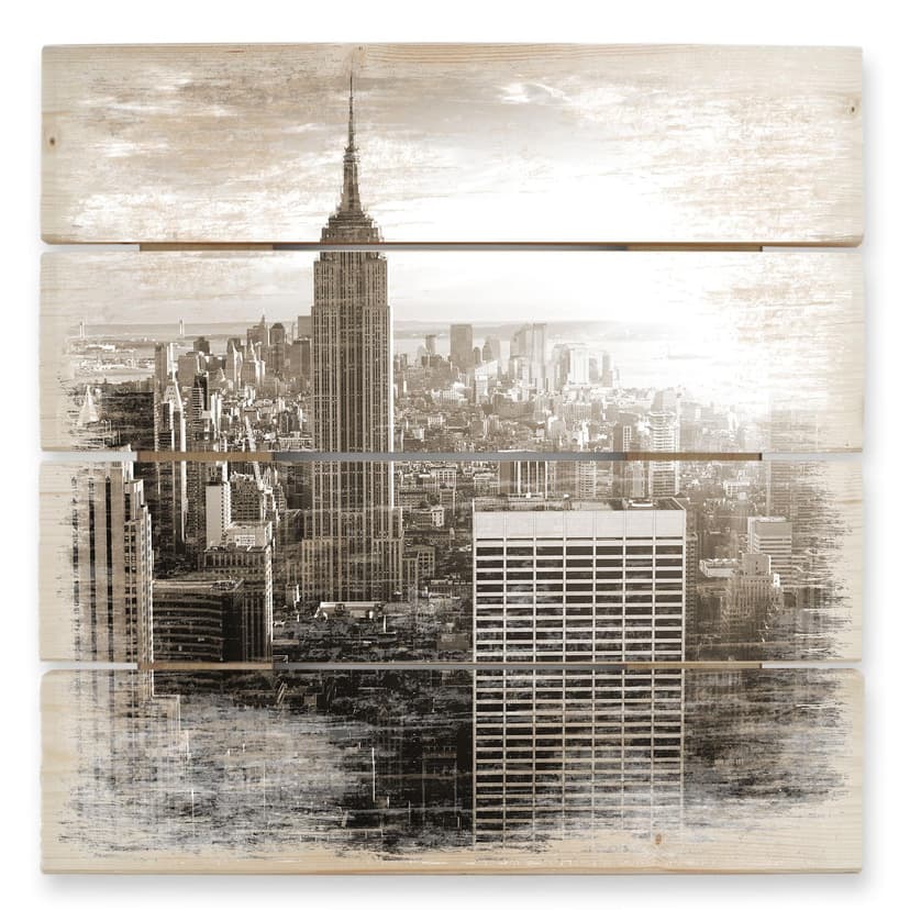 Obraz drewniany Empire State Building - 40x41,5 cm
