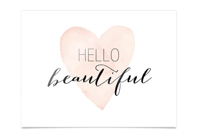 Plakat Confetti & Cream - Hello Beautiful