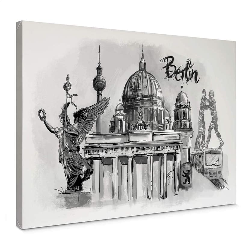 Obraz na płótnie Berlin - Czarno-biały - Love your City