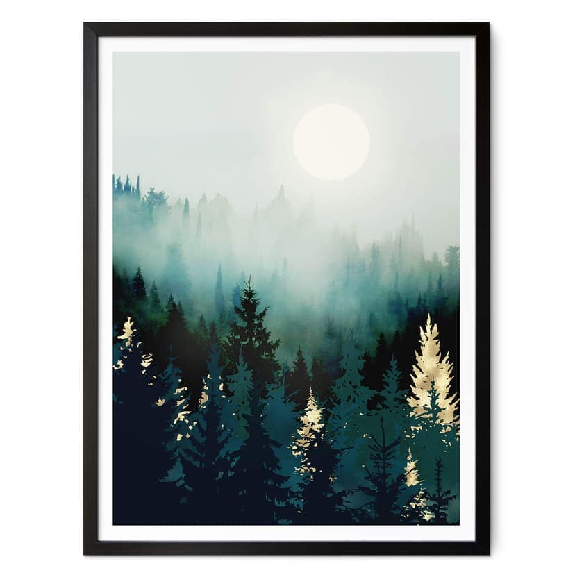 Plakat SpaceFrog Designs - Mglisty las