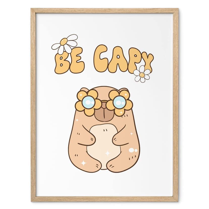 Plakat Retro Capybara - Be Capy