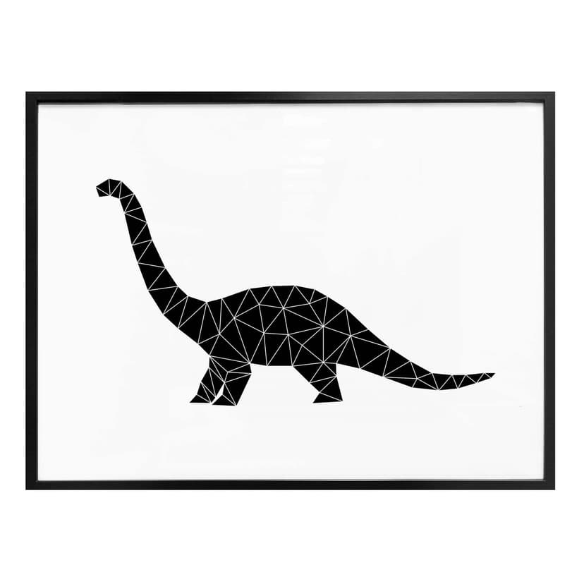 Plakat Nouveauprints - Geometryczny dinozaur Diplodoccus