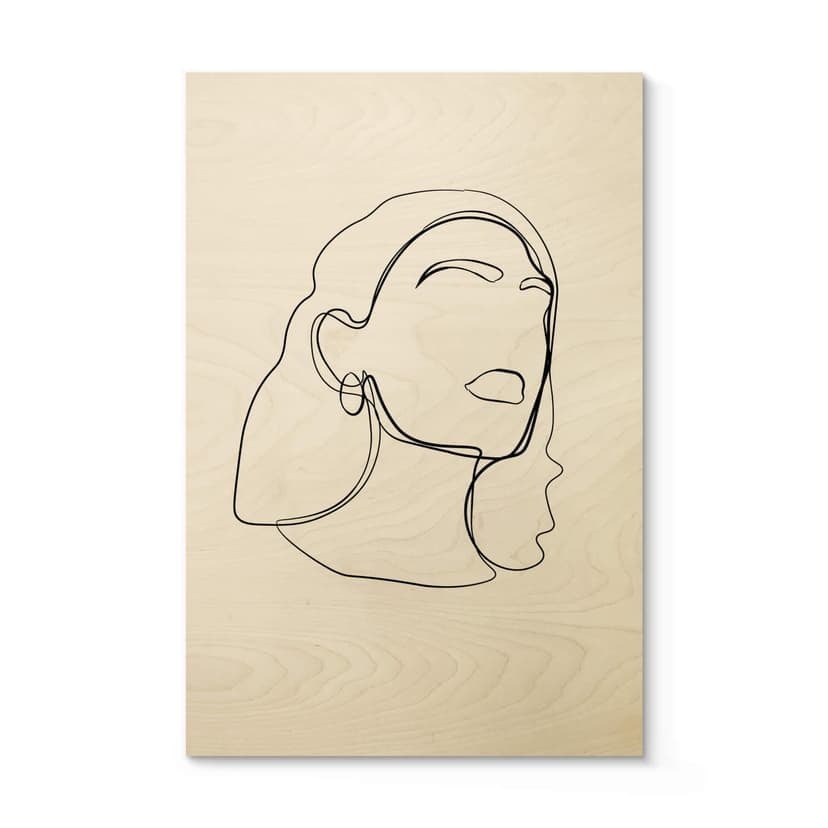 Plakat drewniany NKTN - Line Art - Podążaj za marzeniami