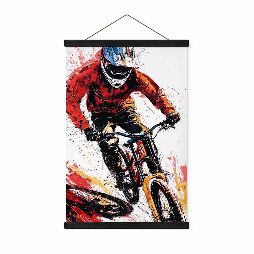 Dynamiczny obraz tkaniny rowerzysty górskiego - Jaszke