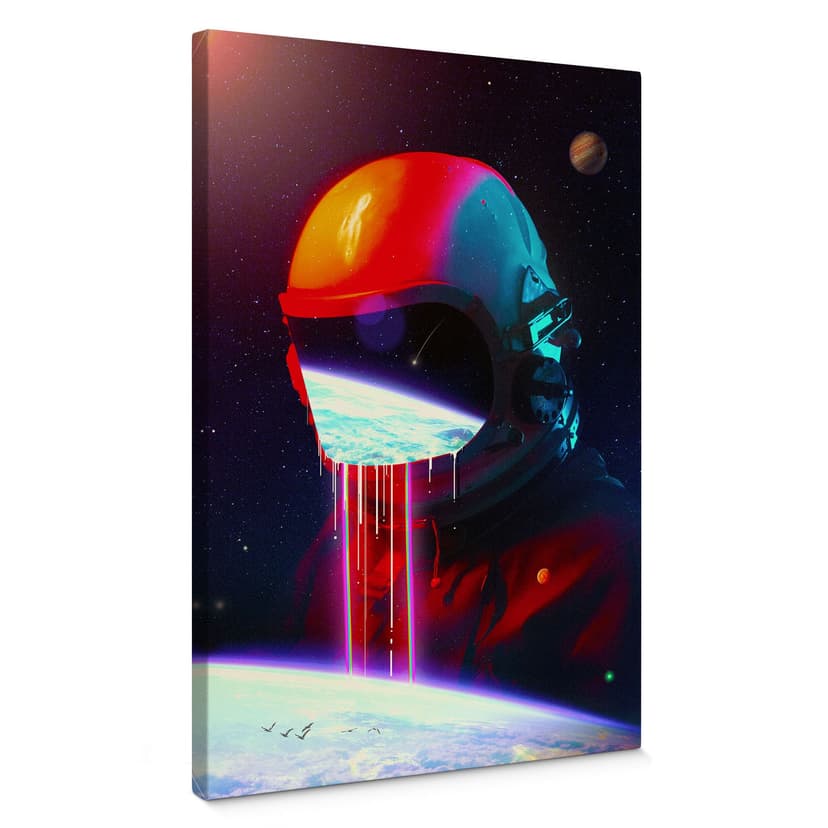 Obraz na płótnie astronauta z widokiem na ziemię - Nicebleed
