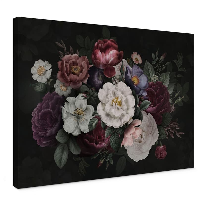Kwiatowy obraz na płótnie w stylu Redouté - Bloomery Decor