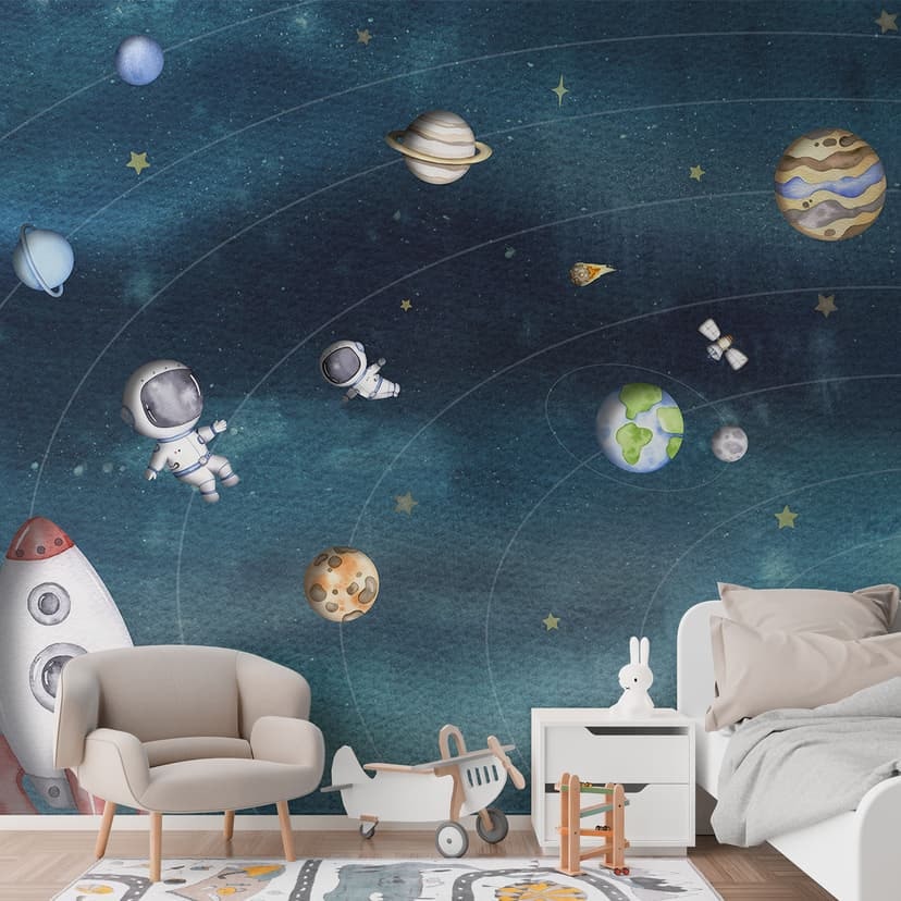 Fototapeta do pokoju dziecięcego kosmiczna przygoda z astronautami - Oliver Robins