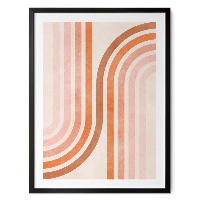 Plakat Płynna geometria w stylu retro | Abstrakcyjne linie - Costa