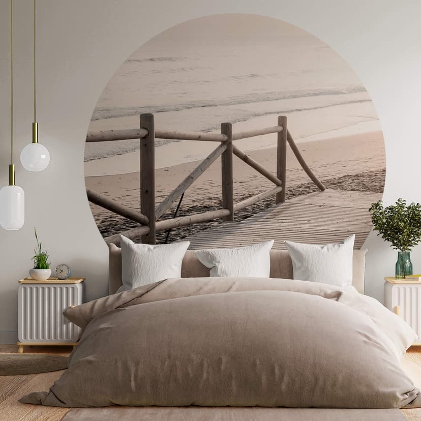 1X Studio - Ścieżka na plażę - Fototapeta okrągła - tapeta flizelinowa/tapeta flizelinowa samoprzyle