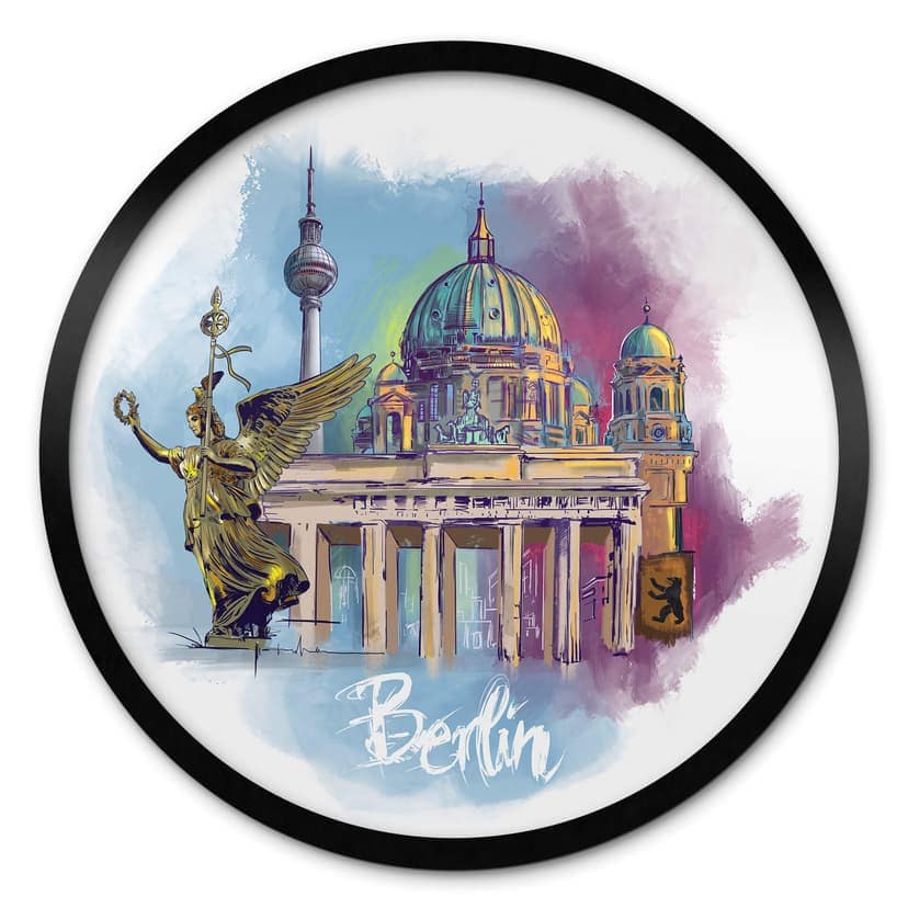 Plakat Berlin - okrągły - Pokochaj swoje miasto
