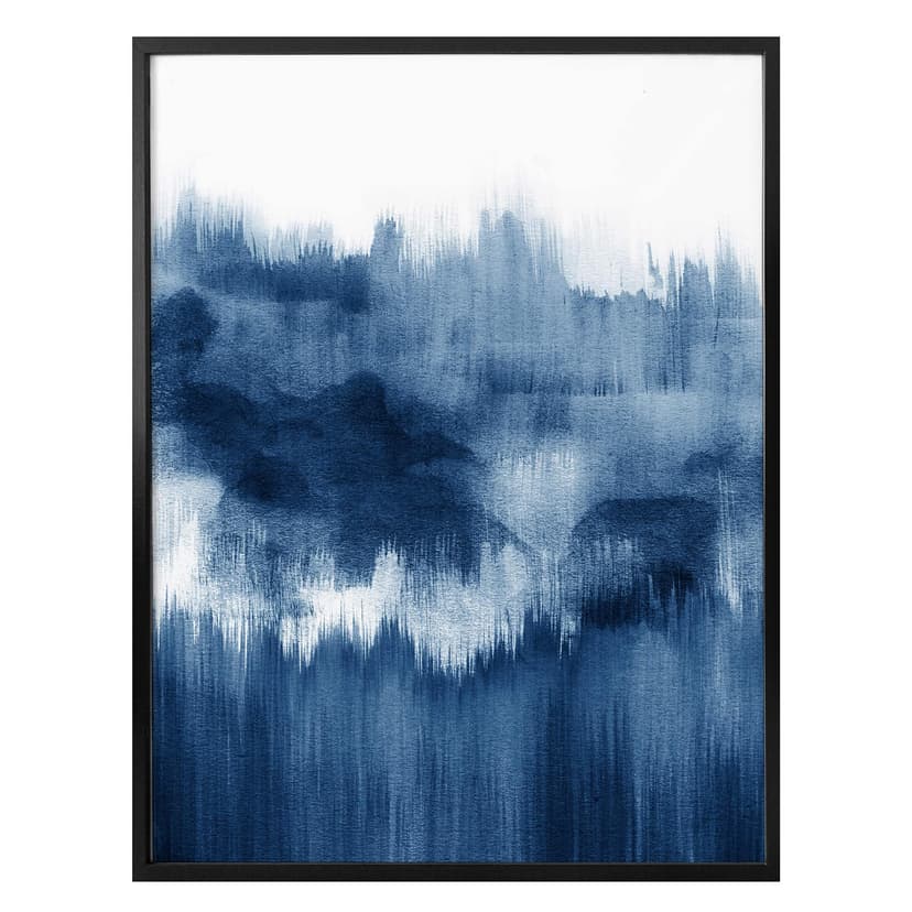 Plakat Nouveauprints - Akwarela pociągnięcia pędzlem (niebieski)