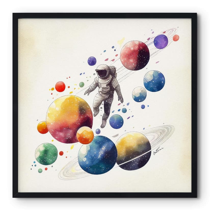Plakat Heine - Astronauta z planetami - Astro Cruise