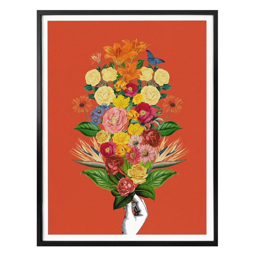 Plakat Frida Floral Studio - Botaniczna czerwień