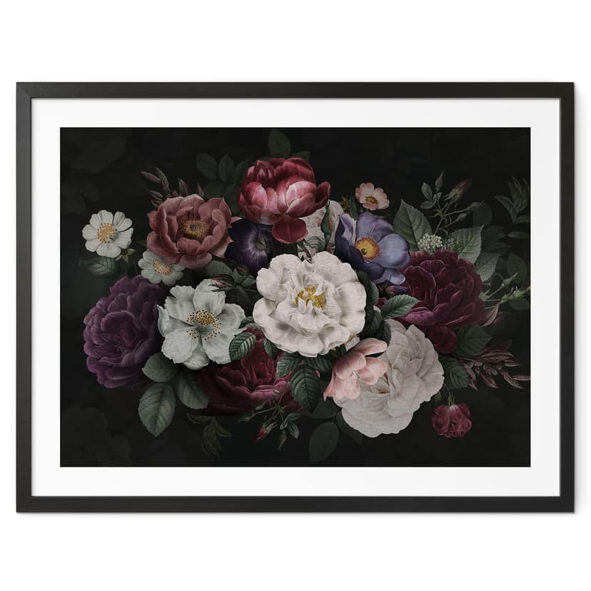 Plakat Kwiaty martwa natura w stylu Redouté - Bloomery Decor