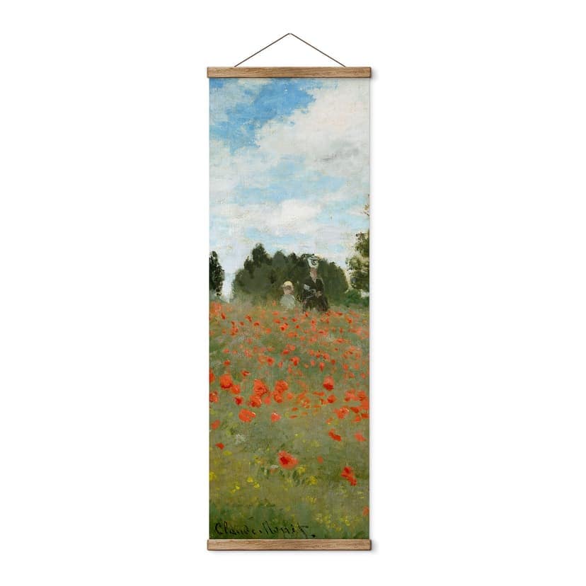Obraz tkaniny Monet - Pole maków w pobliżu Argenteuil - Panorama