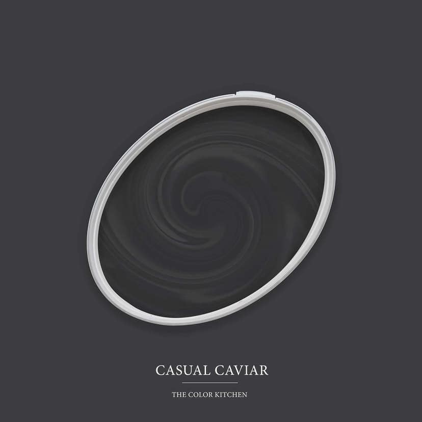 Czarna farba do ścian i sufitów satynowy mat I Casual Caviar | do wyrafinowanych pomieszczeń | THE COLOR KITCHEN