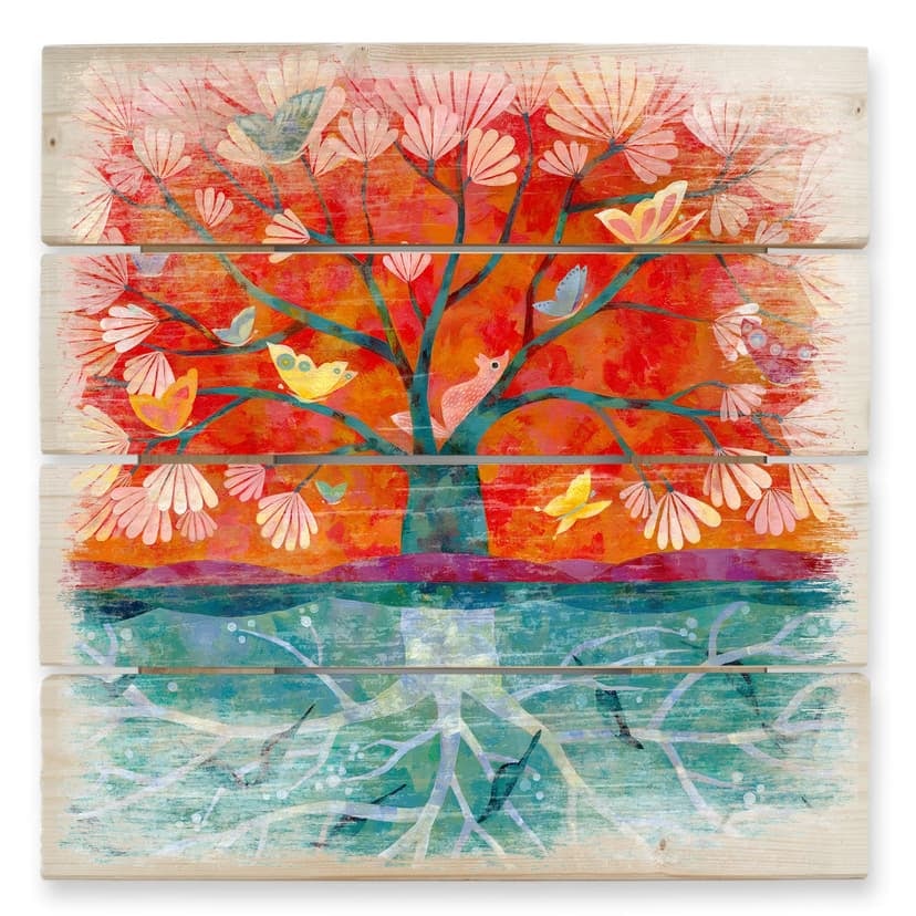 Obraz drewniany Blanz - Drzewo życia - 40x41,5 cm