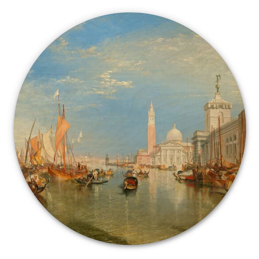 Obraz drewniany Turner - Wenecja, Dogana i S. Giorgio Maggiore - Okrągły