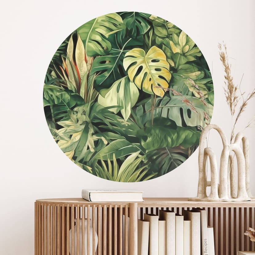Naklejka na ścianę Jungle plants - Jaszke - Round