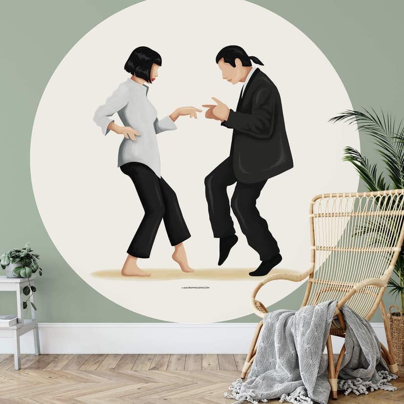 Tohmé - Pulp Fiction - Fototapeta okrągła - tapeta flizelinowa/tapeta flizelinowa samoprzylepna
