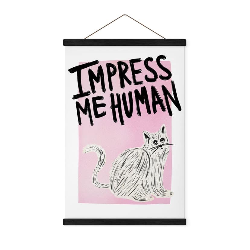 Obraz tkaniny kot: Impress me Human - Bloom