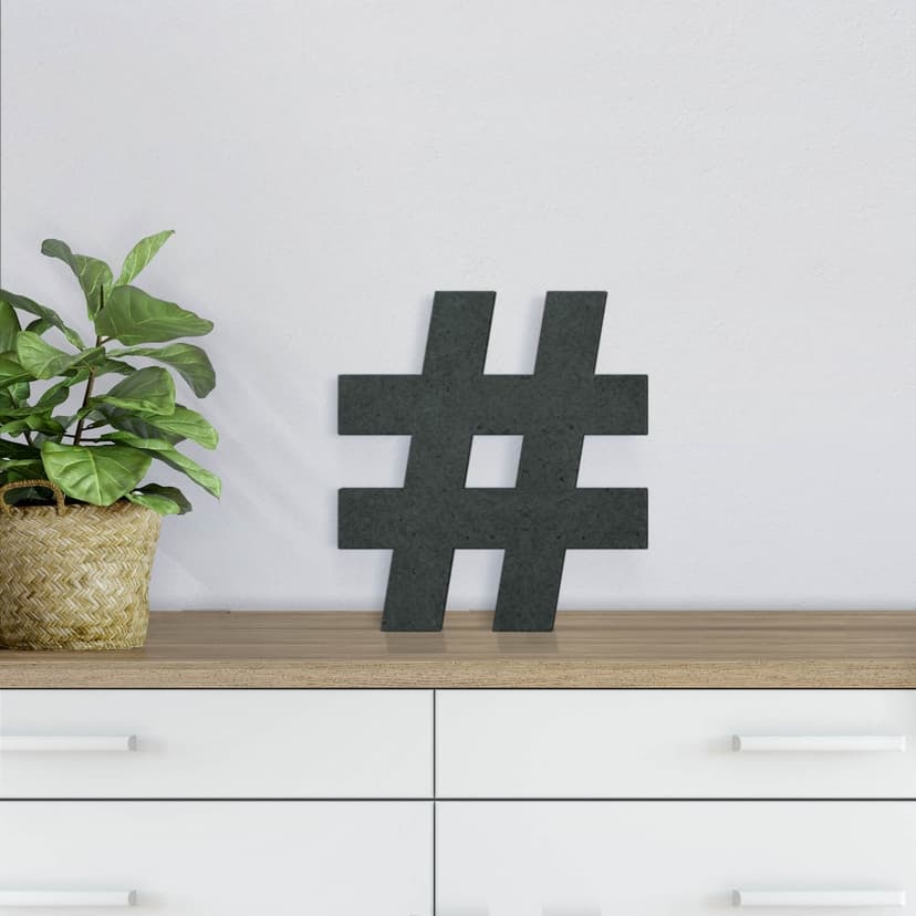 Dekoracja drewniana Hashtag