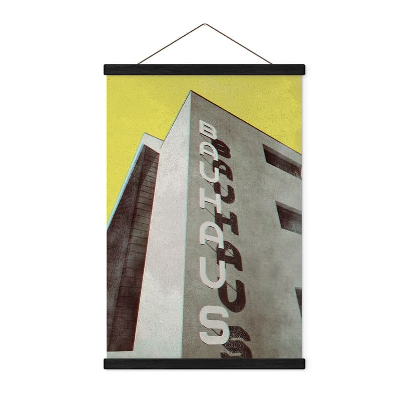 Vintage Bauhaus Dessau architektura obraz tkaniny - Blursbyai