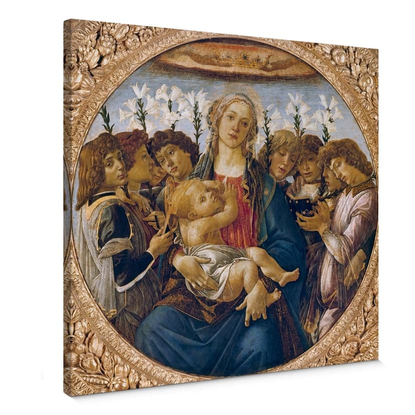 Obraz na płótnie Botticelli - Maryja z dzieciątkiem i śpiewającymi aniołami