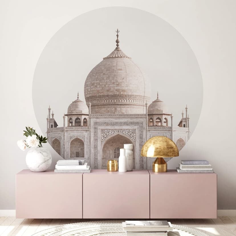 Annie - Taj Mahal - Fototapeta okrągła - tapeta flizelinowa/tapeta flizelinowa samoprzylepna