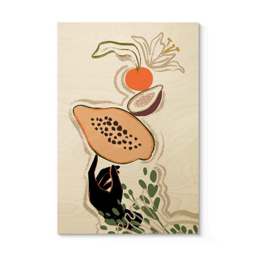 Plakat drewniany Arty Guava - Papaya Balance