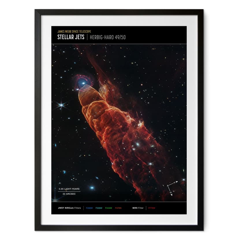 Plakat James Webb Telescope - Cosmic Hurricane Herbig Haro 49/50