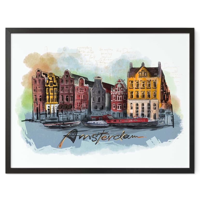 Plakat Amsterdam - Pokochaj swoje miasto