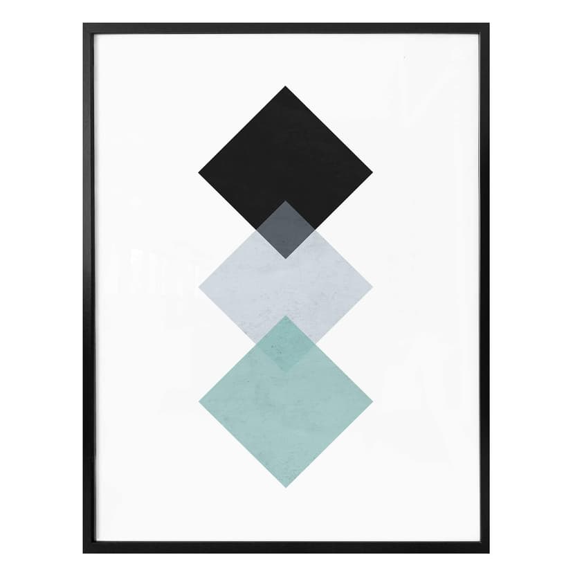 Plakat Nouveauprints - Kwadraty aqua