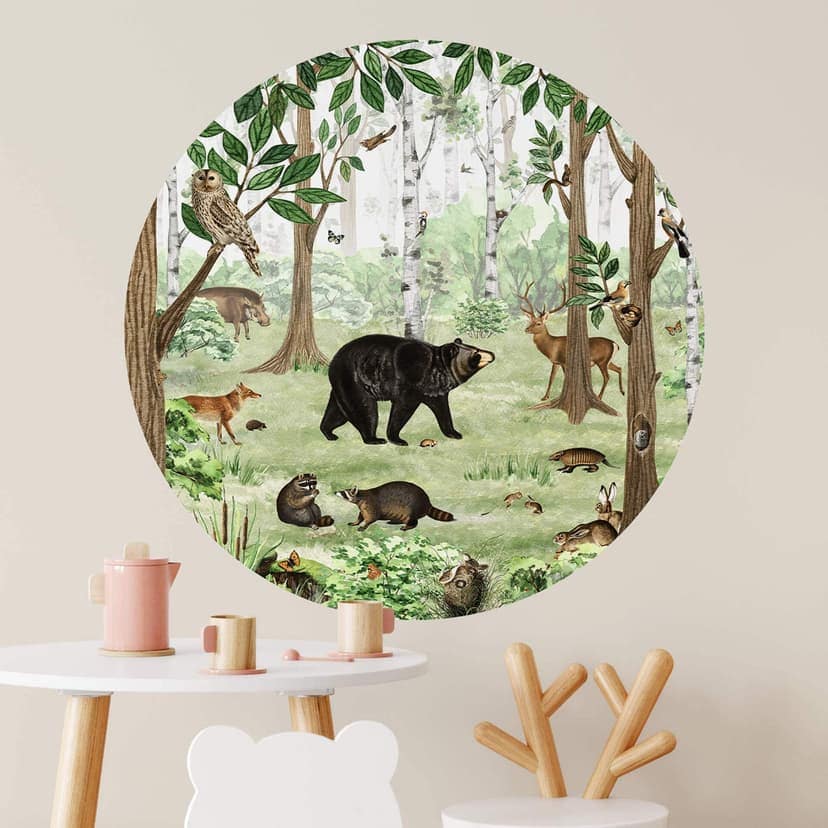 Naklejka na ścianę Kikki Belle - Forest search picture - Round