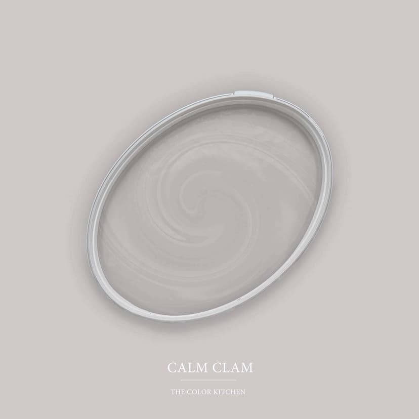 Szara farba do ścian i sufitów półmat I Calm Clam | tworzenie eleganckiej, nowoczesnej atmosfery | THE COLOR KITCHEN
