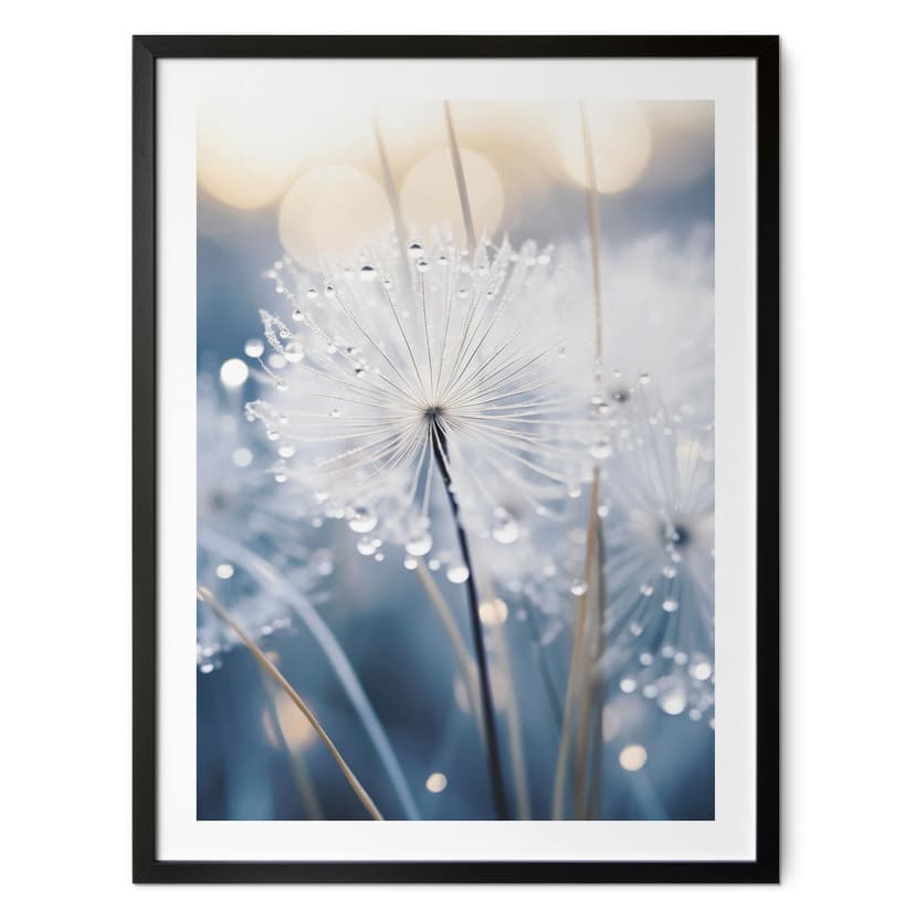 Plakat z mieniącymi się mniszkami lekarskimi - Treechild