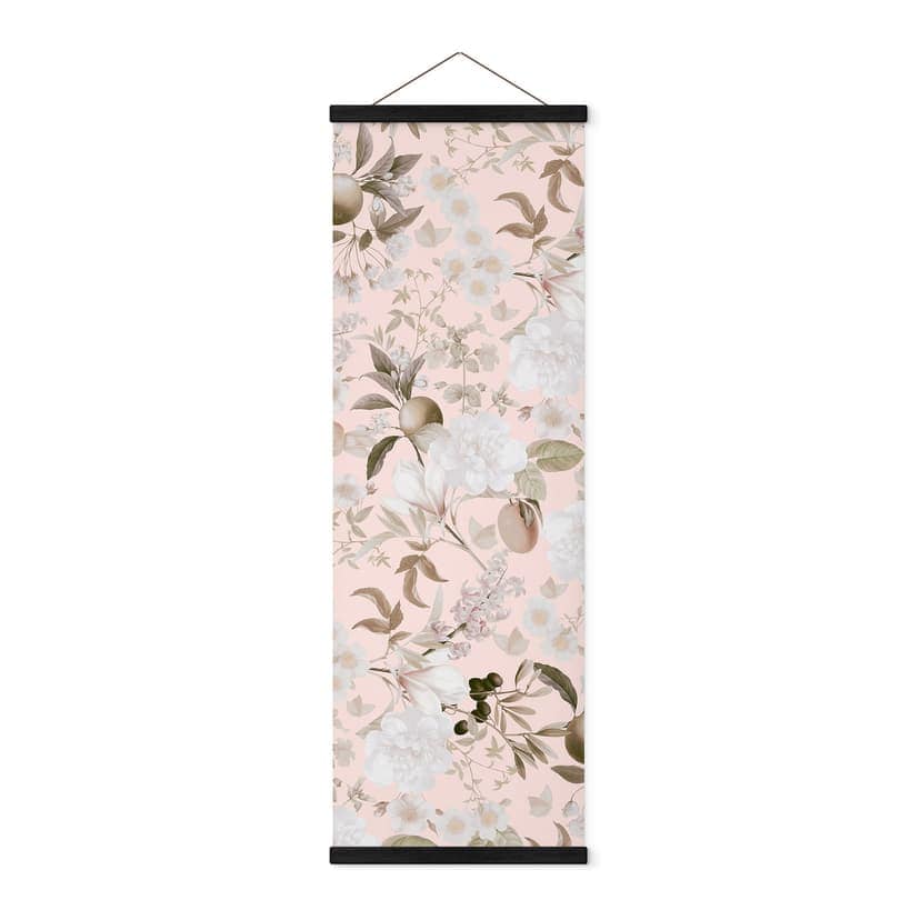 Obraz tkaniny boho z kwiatami i owocami - UN Designs - Panorama