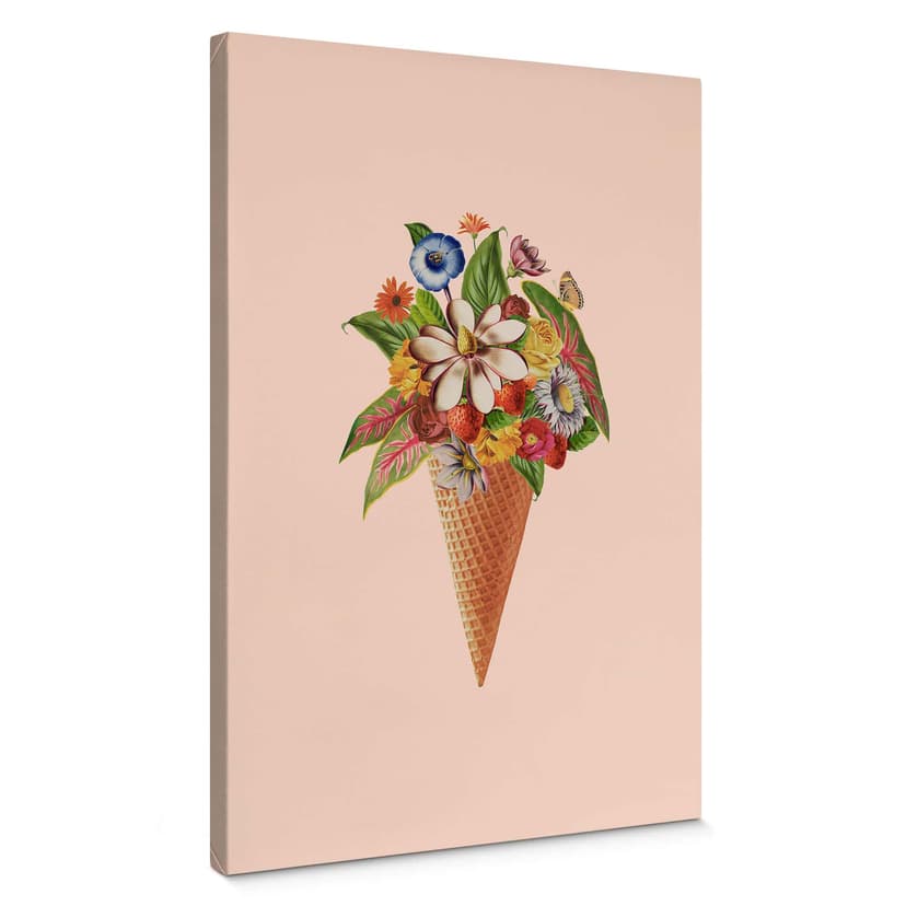 Obraz na płótnie Frida Floral Studio - Kwiatowy rożek do lodów