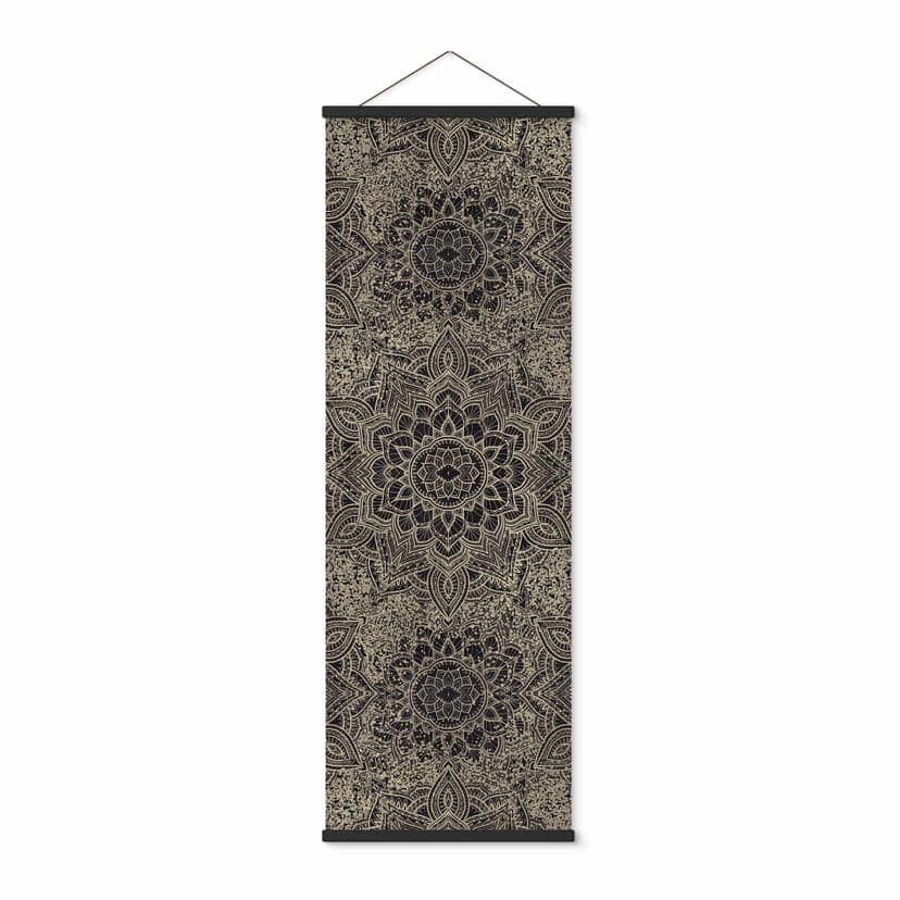 Obraz tkaniny Mandala Boho antyczne złoto - Bloomery Decor - Panorama