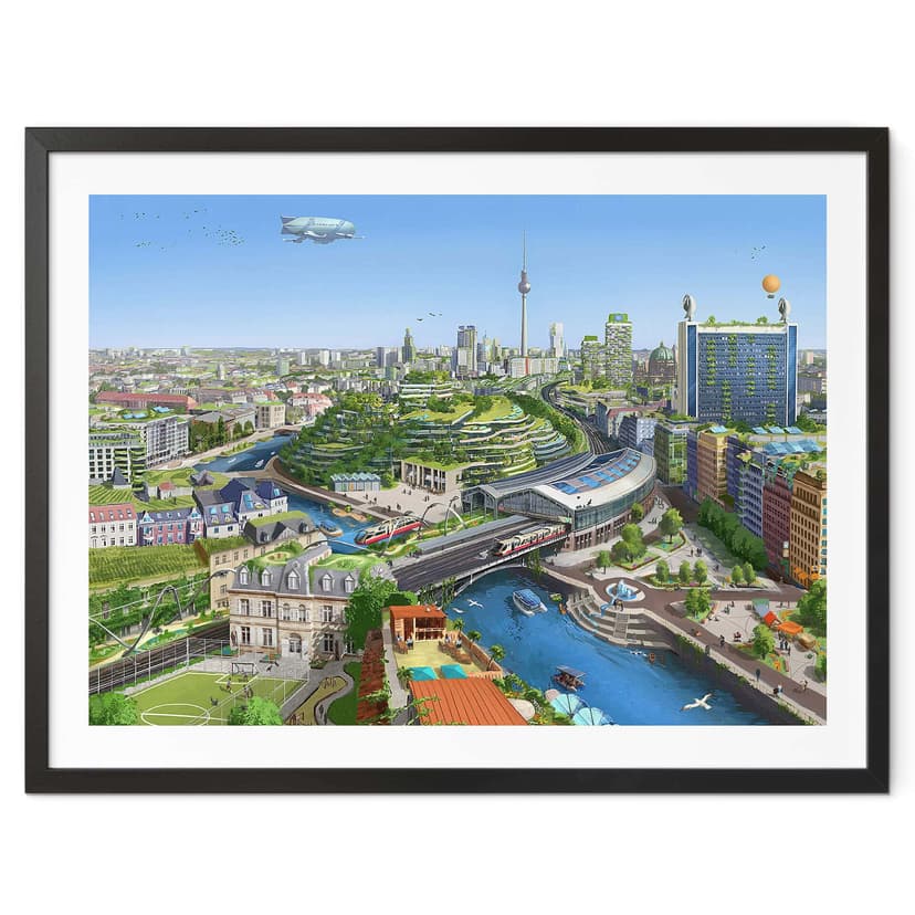 Plakat aerroscape - Berlin Solarpunk