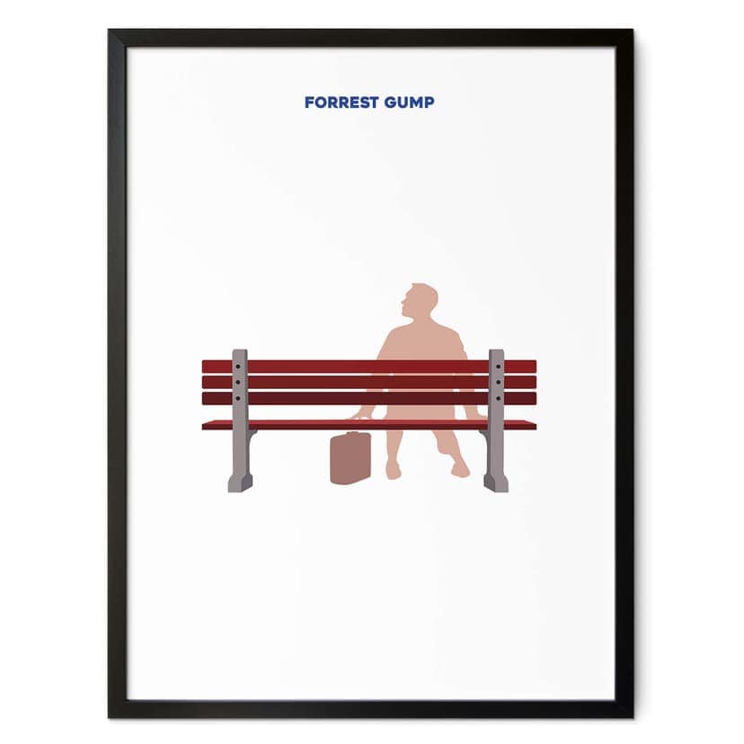 Plakat filmowy inspirowany filmem "Forrest Gump" - Gomes