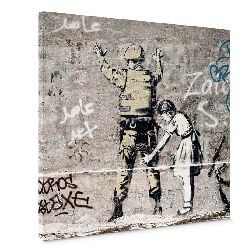 Obraz na płótnie Banksy'ego - Dziewczyna i żołnierz