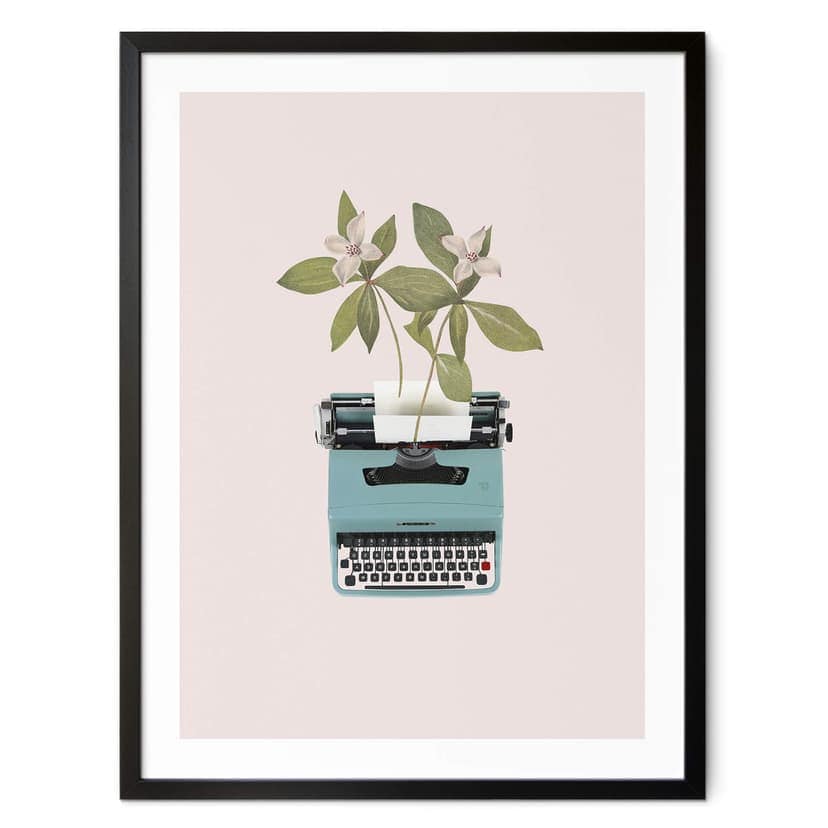 Plakat Frida Floral Studio - Botaniczna maszyna do pisania