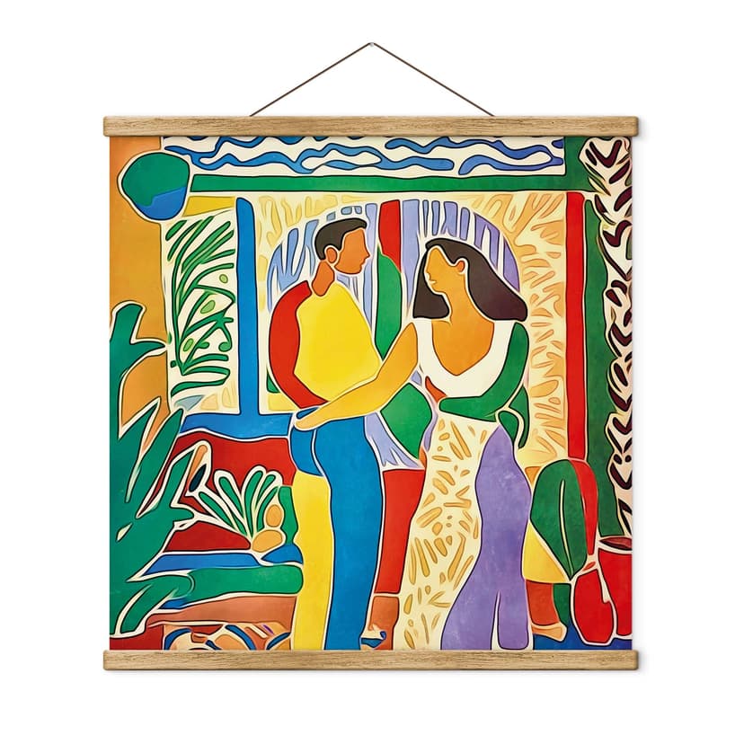 Obraz tkaniny Lovers - Inspired by Matisse - Zamart - Square