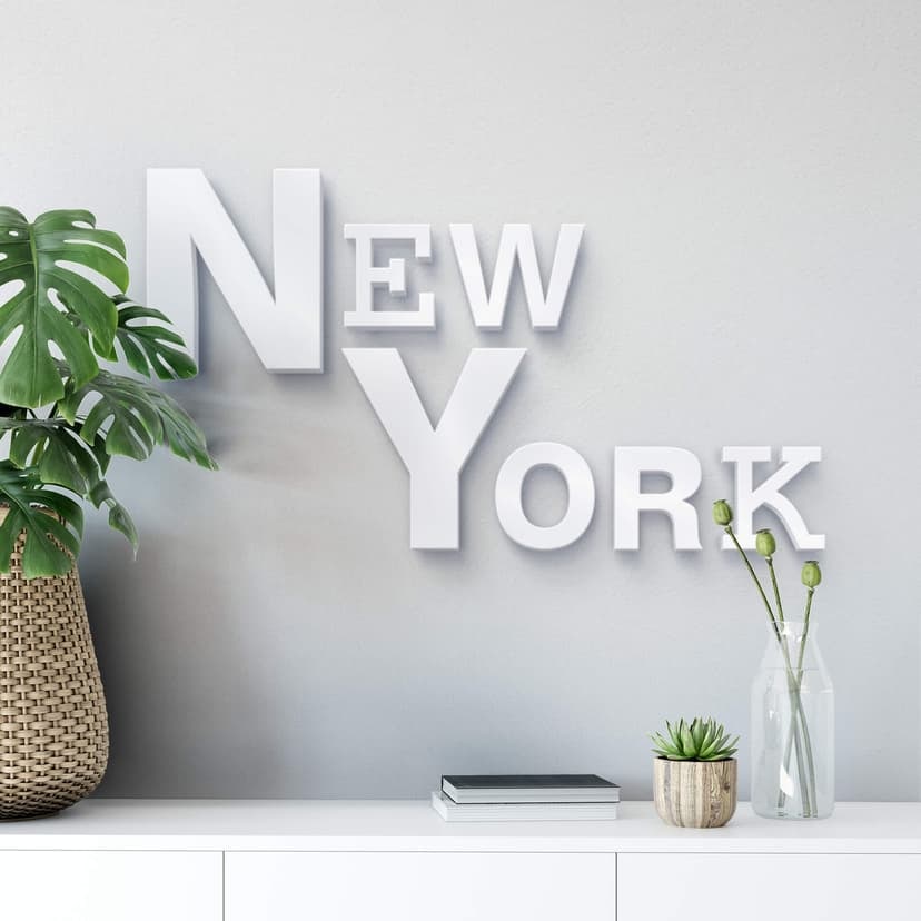 Litery ozdobne 3D New York mieszane